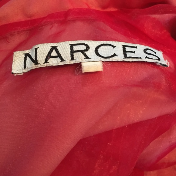 Narces - Collared Short Sleeve Dress with Velvet Detail - Picture 3 of 10